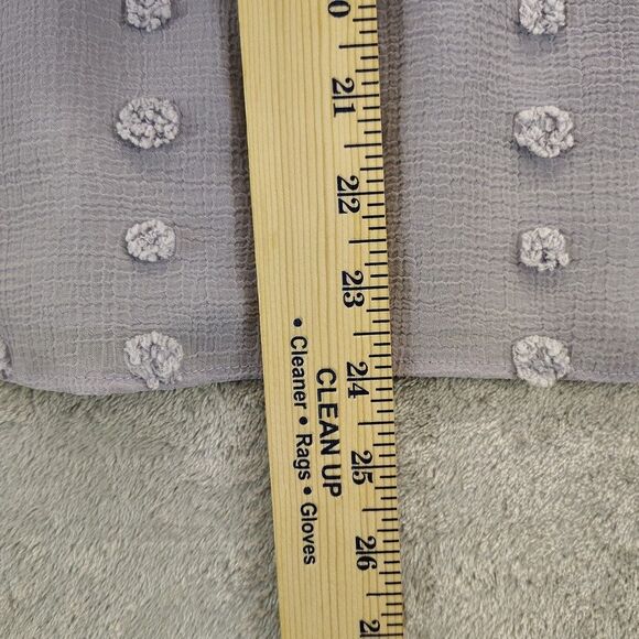 Cato Women's Off The Shoulder Pokadot Flutter Bell Sleeve Lavender Gray Size 18W - Picture 5 of 10